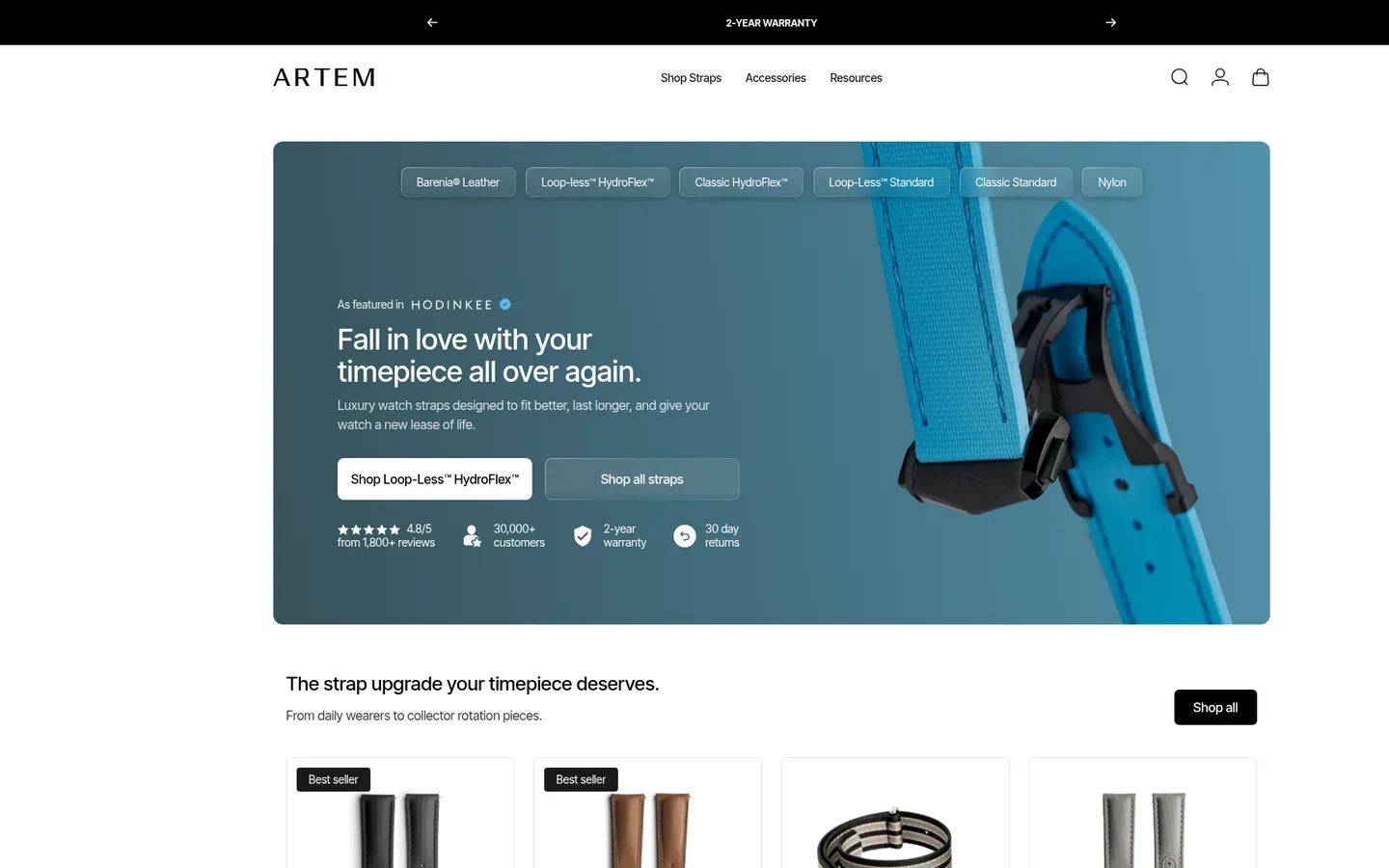 Artem Straps storefront