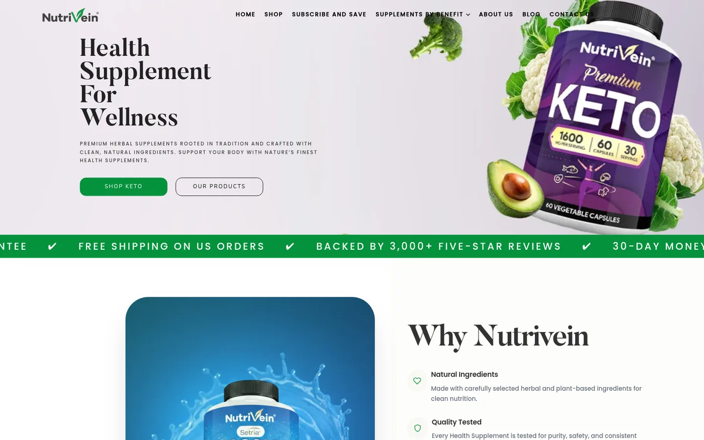 Nutrivein storefront